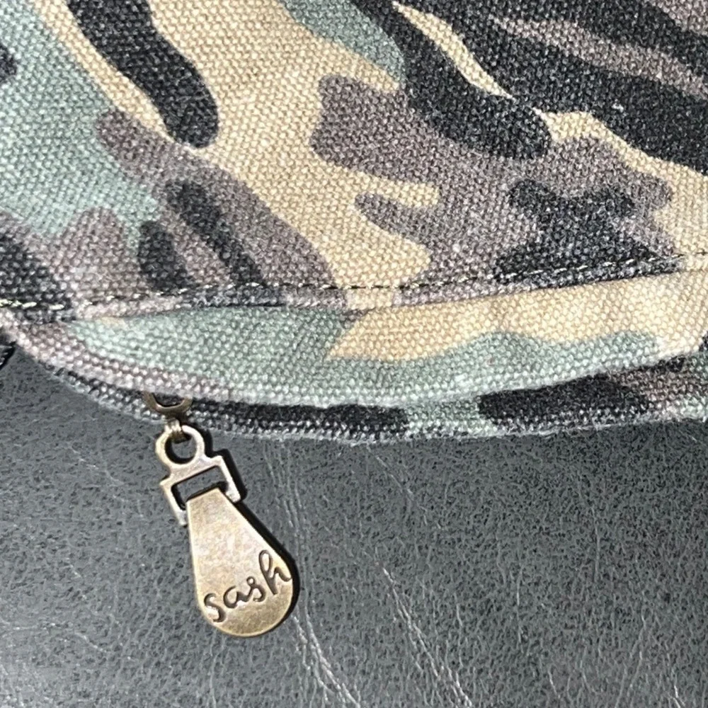 Sash‎ Bag Camouflage Canvas Crossbody Sling Bag Adjustable Strap Multi Pocket